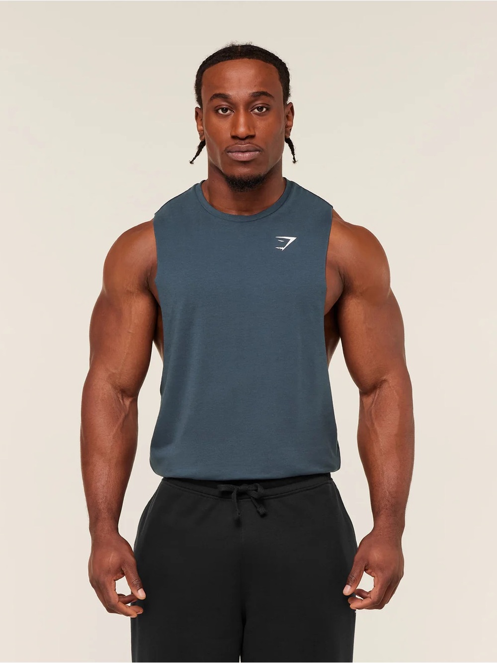 Gymshark Sleeveless Muscle Tank in Slate Blue-Grey
